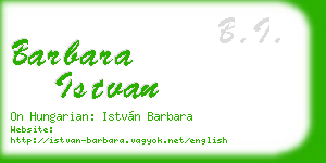 barbara istvan business card