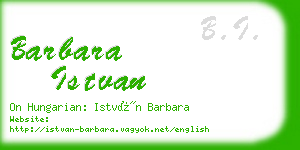 barbara istvan business card